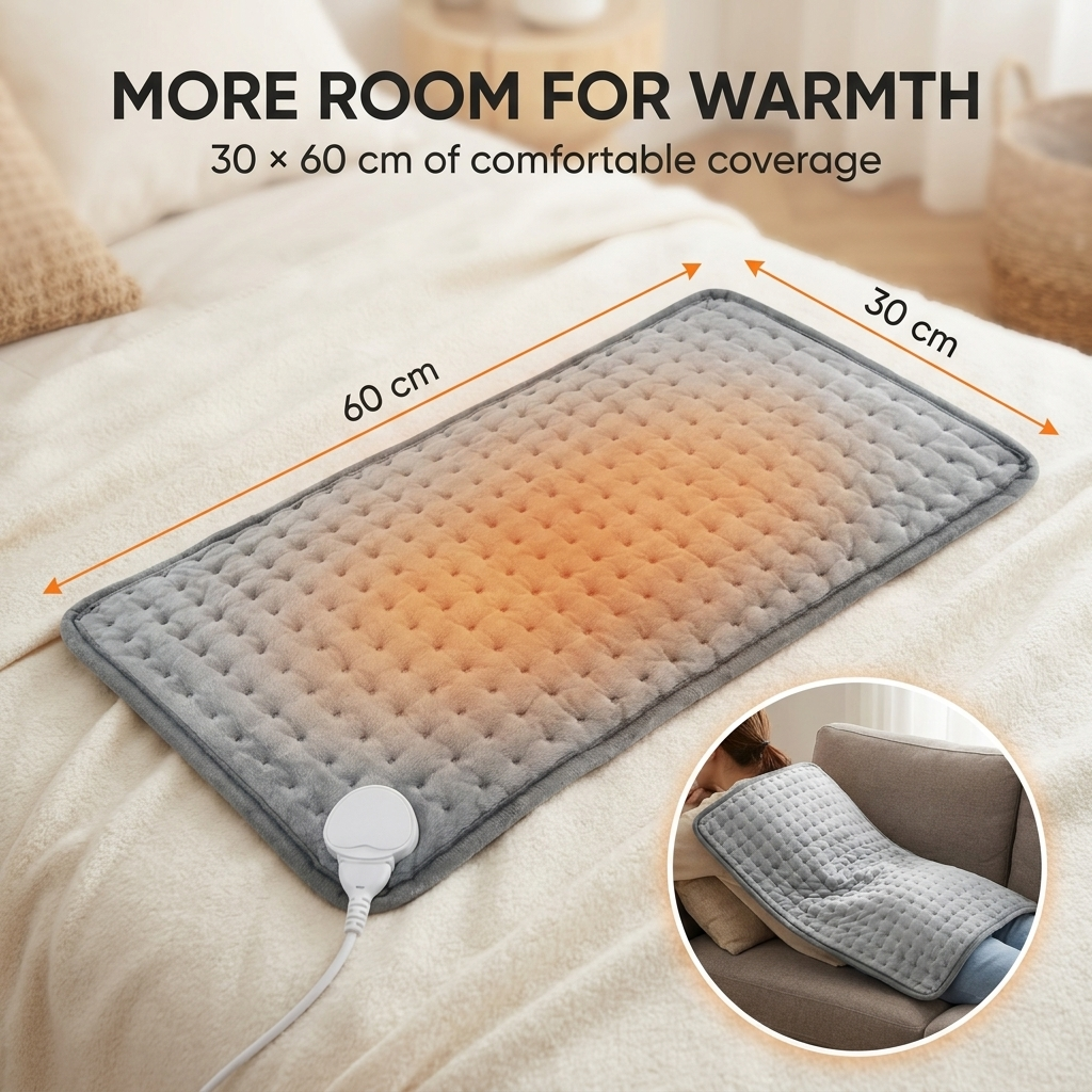 Verwarmingskussen 30x60 cm – negen temperatuurstanden en timer VestraGear
