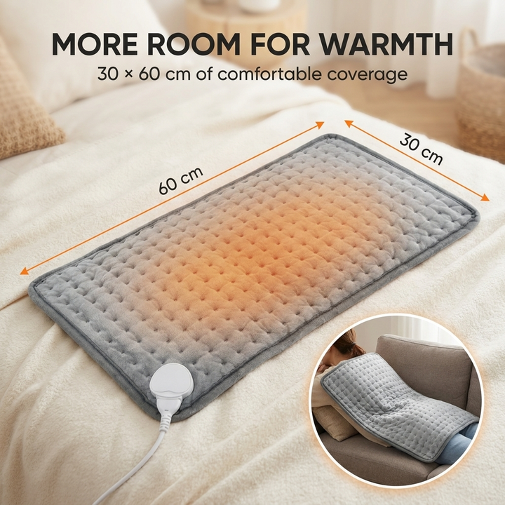 Verwarmingskussen 30x60 cm – negen temperatuurstanden en timer VestraGear