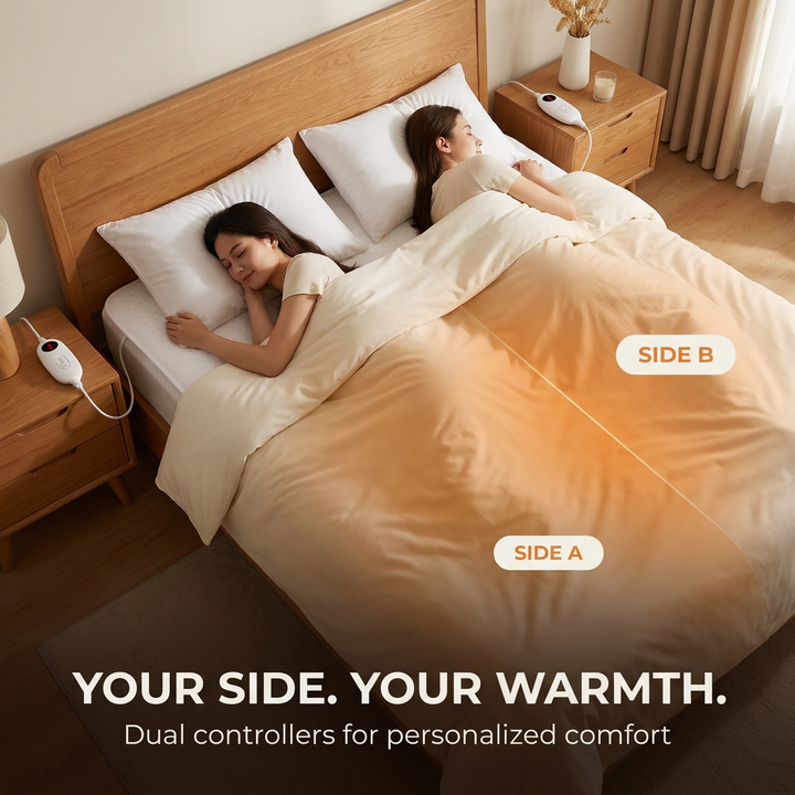 Elektrische deken 187x140 cm – zes warmtestanden en tijdklok VestraGear