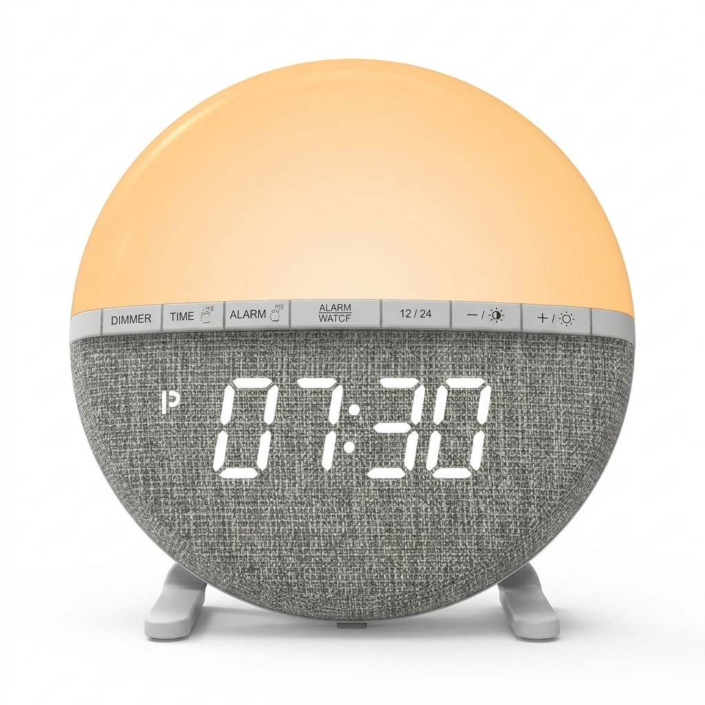 Digitale wekker – zonsopgang en kleurveranderend nachtlicht VestraGear