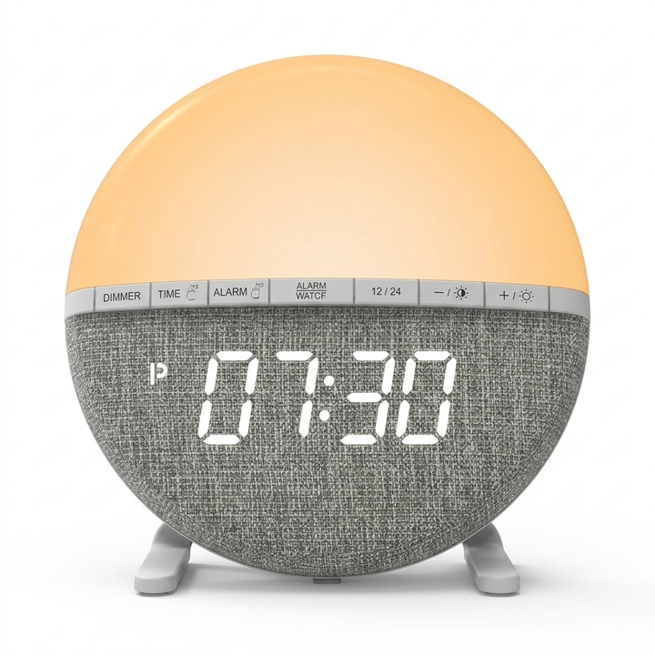 Digitale wekker – zonsopgang en kleurveranderend nachtlicht VestraGear