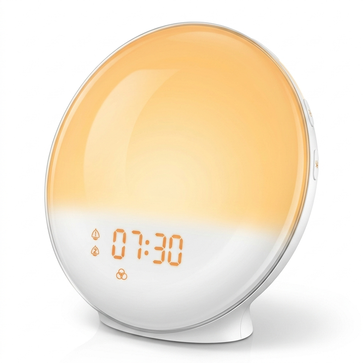 Wake-uplicht wekker – zonsopgang, dubbel alarm en FM-radio VestraGear