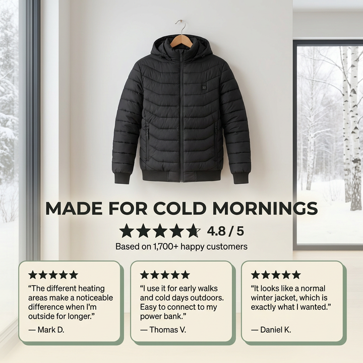 Verwarmde jas – negen warmtezones, waterdicht en winddicht VestraGear