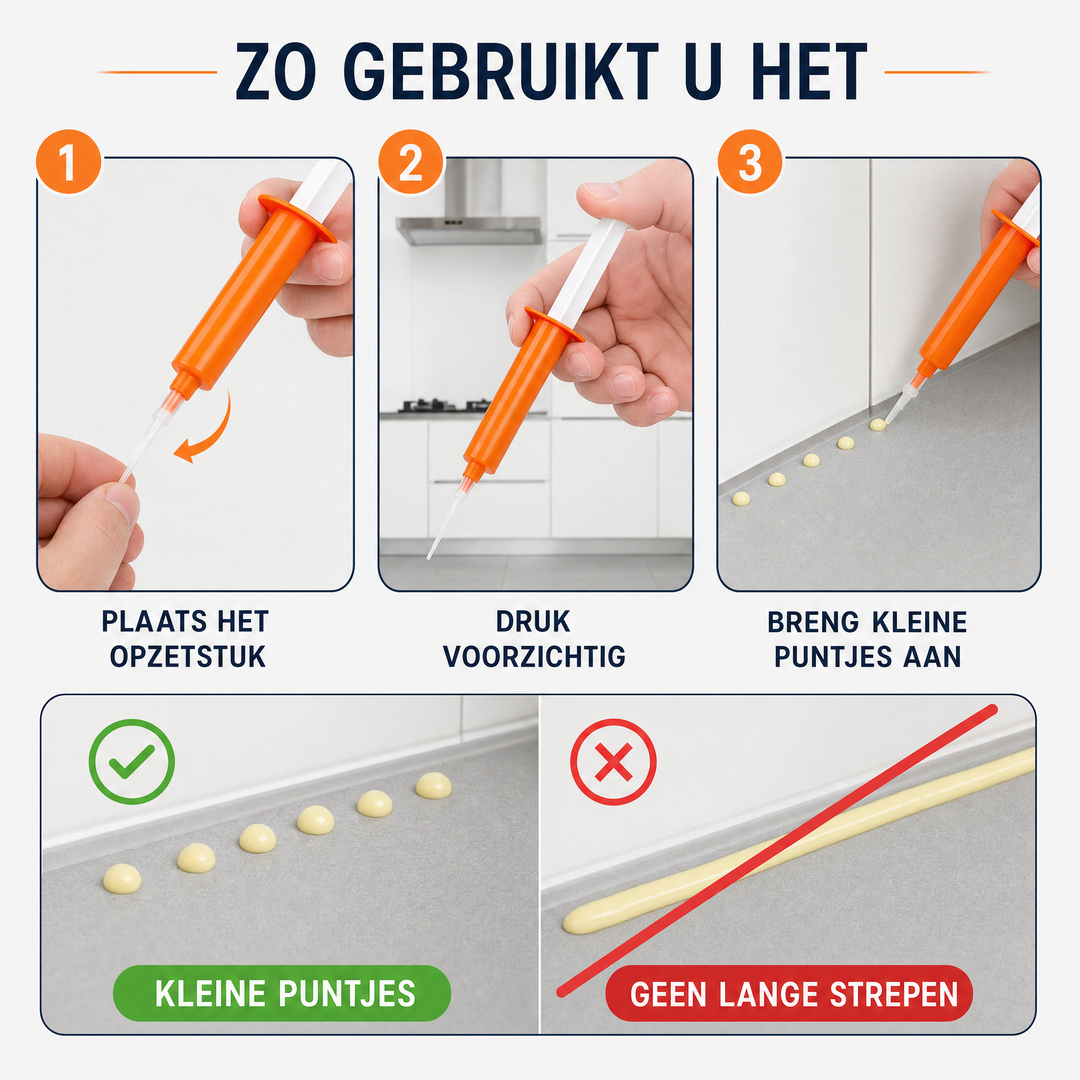 Kakkerlakken Gel 3 Stuks – Lokmiddel met Precisieapplicator voor Gerichte Bestrijding Vestragear