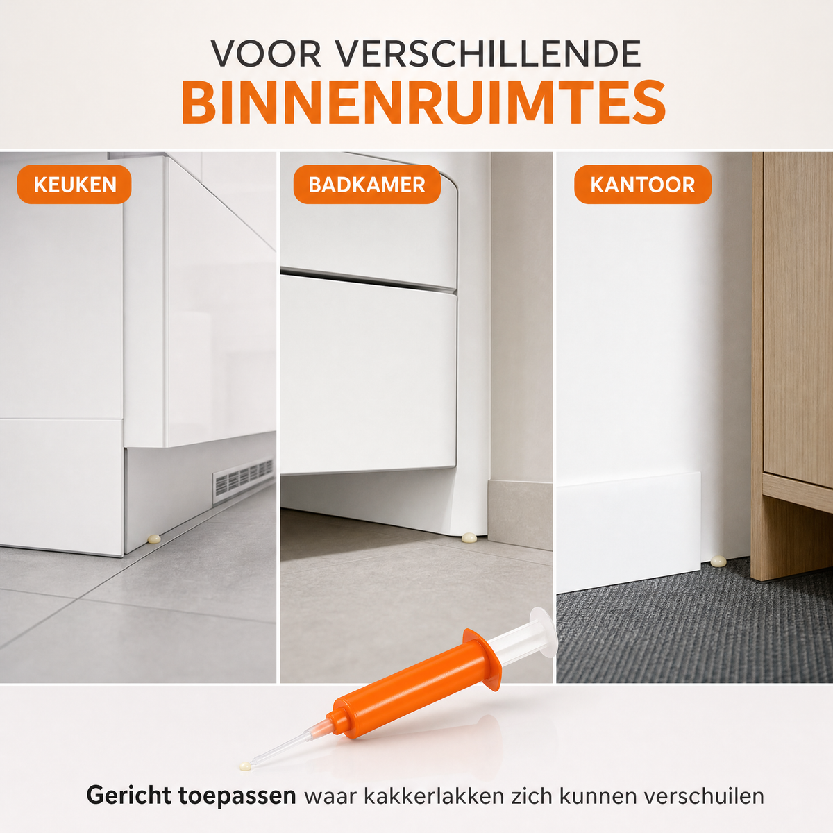 Kakkerlakken Gel 3 Stuks – Lokmiddel met Precisieapplicator voor Gerichte Bestrijding Vestragear