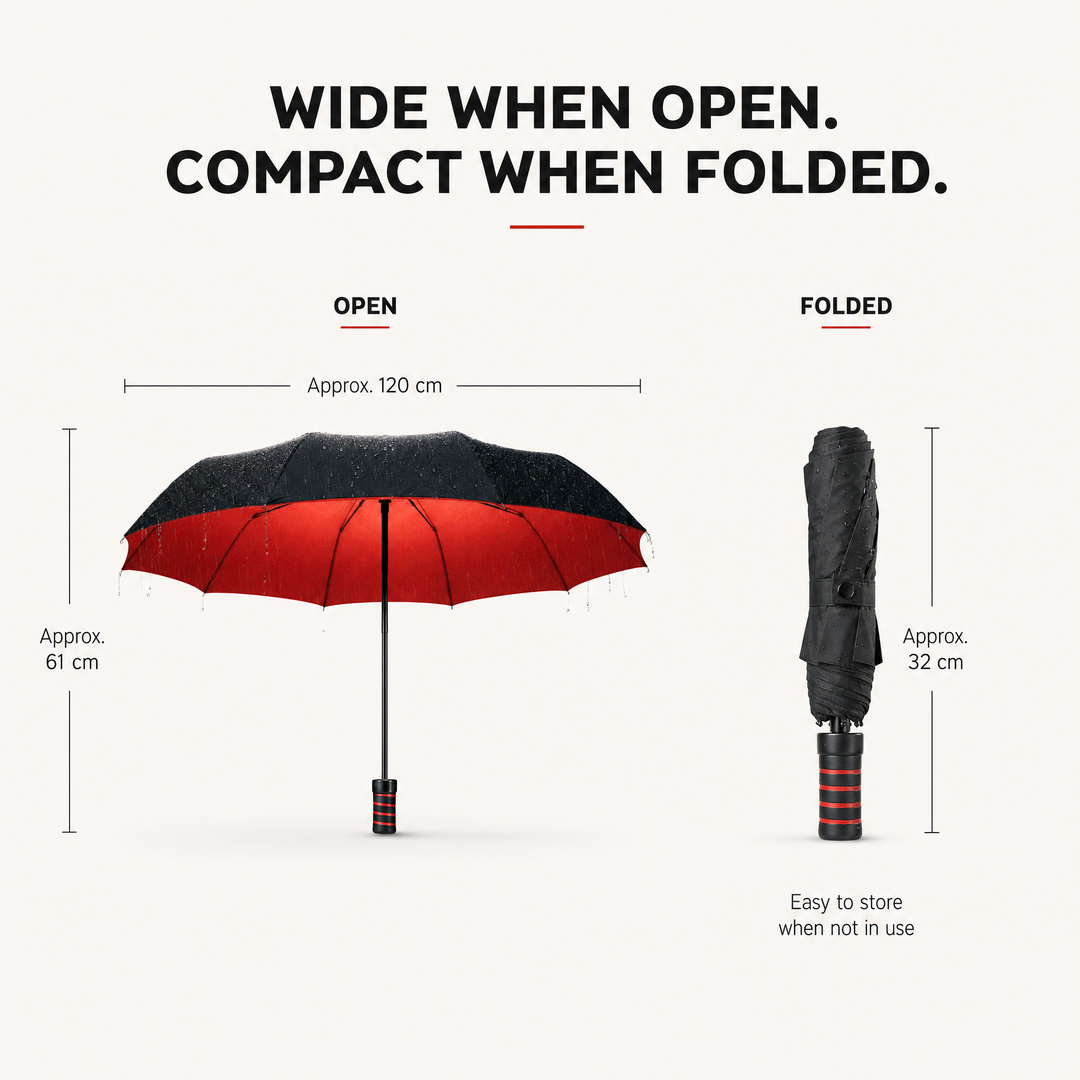 Opvouwbare Stormparaplu – Automatische Paraplu met 10 Ribben en Windbestendig Ontwerp Vestragear