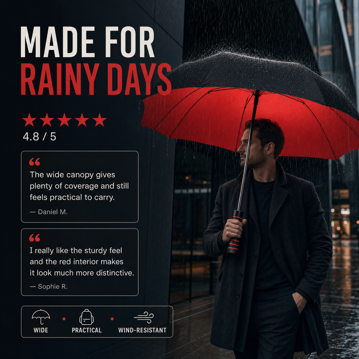 Opvouwbare Stormparaplu – Automatische Paraplu met 10 Ribben en Windbestendig Ontwerp Vestragear
