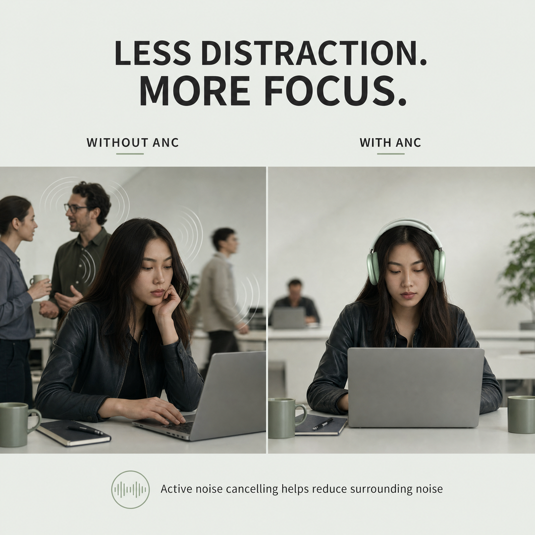 Draadloze Koptelefoon – Over-Ear met Noise Cancelling, Bluetooth en Microfoon VestraGear