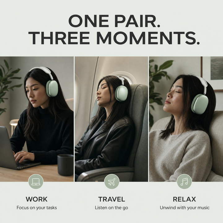 Draadloze Koptelefoon – Over-Ear met Noise Cancelling, Bluetooth en Microfoon VestraGear