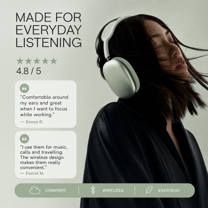 Draadloze Koptelefoon – Over-Ear met Noise Cancelling, Bluetooth en Microfoon VestraGear