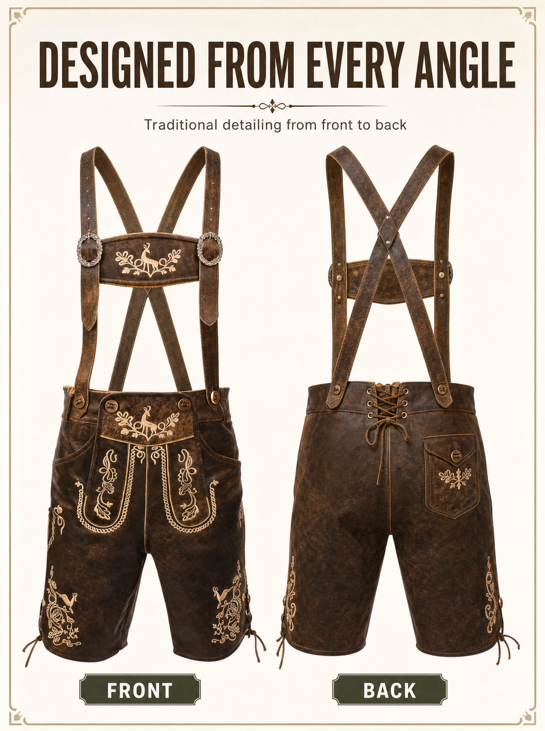 AlpenViktor – Heren Lederhosen Oktoberfest Set – Authentiek &amp; Feestelijk VestraGear