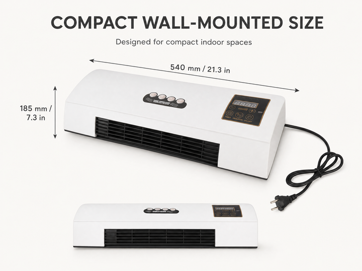 Airco Wandmontage – 4-in-1 Klimaatunit met 1800W, LCD &amp; Afstandsbediening Vestragear