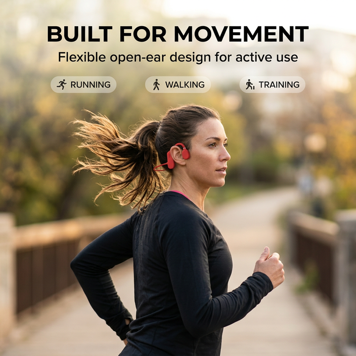 Bone Conduction Sportkoptelefoon – Draadloos, Lichtgewicht &amp; IP67 Waterbestendig Vestragear