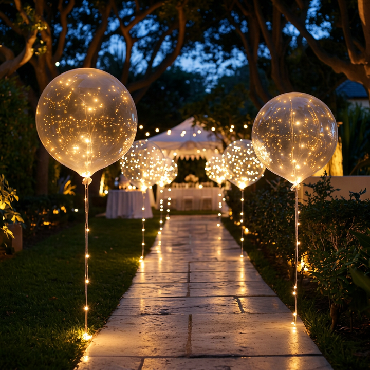 LED Ballonnen – 10 Stuks met Lichtsnoer voor Feesten &amp; Bruiloften Vestragear