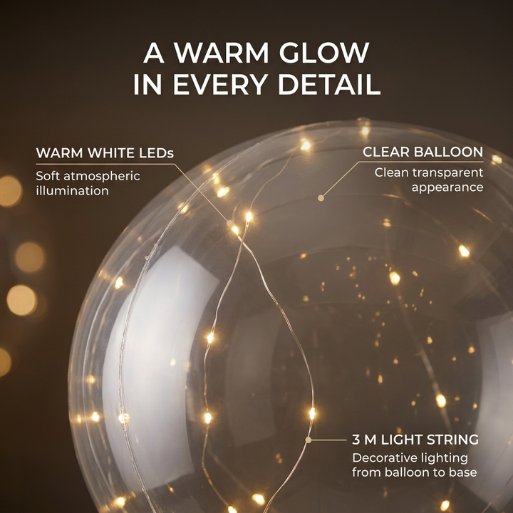 LED Ballonnen – 10 Stuks met Lichtsnoer voor Feesten &amp; Bruiloften Vestragear