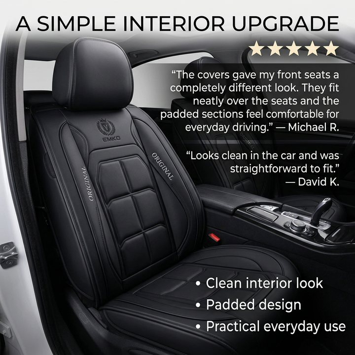 Lederlook Autostoelhoes – Universele Stoelbescherming met Luxe Design Vestragear
