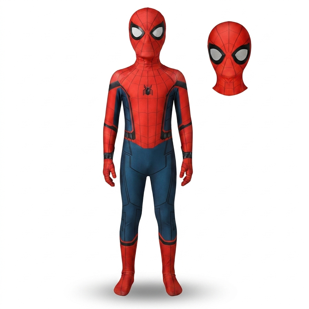 Superhelden Kostuum – Stretchstof, 3D Design &amp; Afneembaar Masker Vestragear