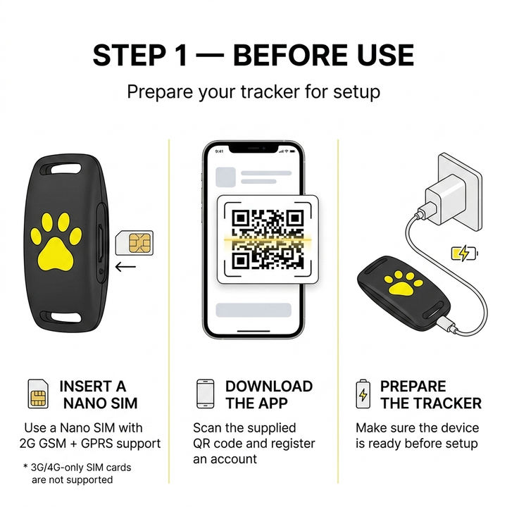 GPS-tracker voor honden en katten – Real-time locatie, lichtgewicht &amp; lange batterijduur Vestragear