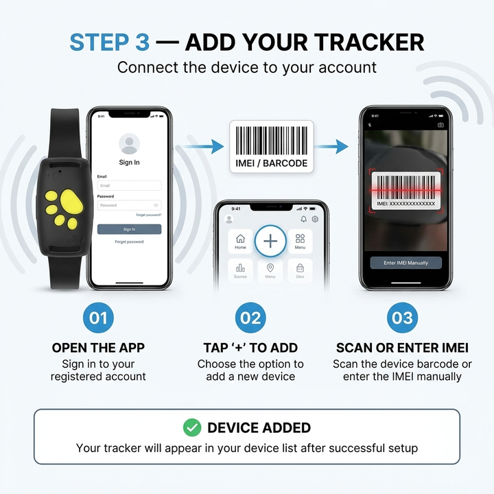 GPS-tracker voor honden en katten – Real-time locatie, lichtgewicht &amp; lange batterijduur Vestragear