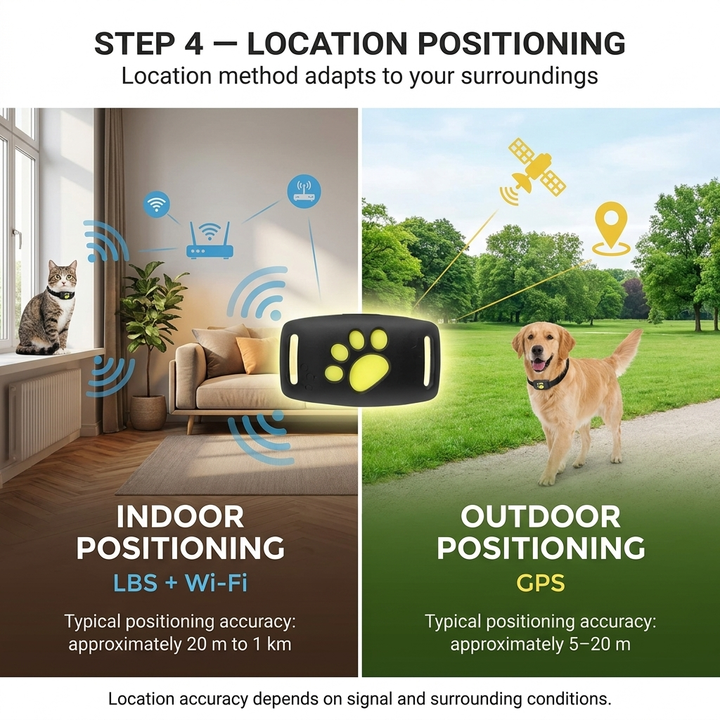 GPS-tracker voor honden en katten – Real-time locatie, lichtgewicht &amp; lange batterijduur Vestragear