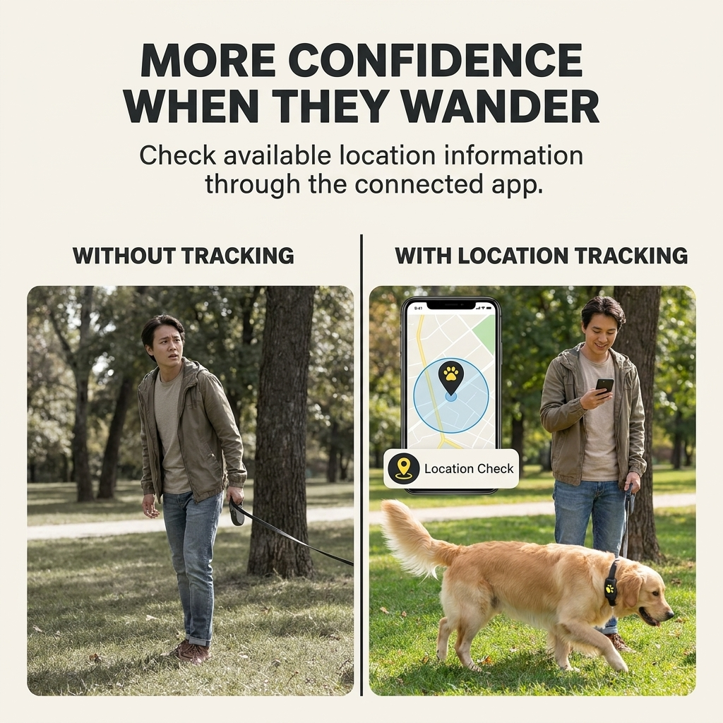 GPS-tracker voor honden en katten – Real-time locatie, lichtgewicht &amp; lange batterijduur Vestragear