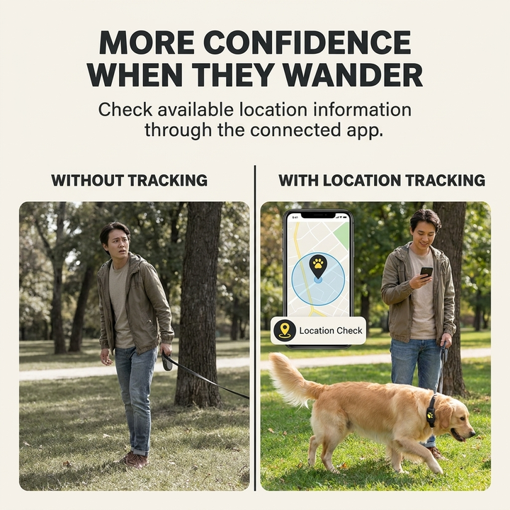 GPS-tracker voor honden en katten – Real-time locatie, lichtgewicht &amp; lange batterijduur Vestragear