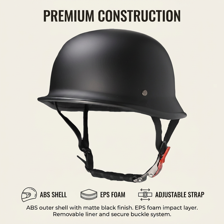 Motorhelm Halve – Vintage Design &amp; Ventilatie met Veiligheidsbril Vestragear