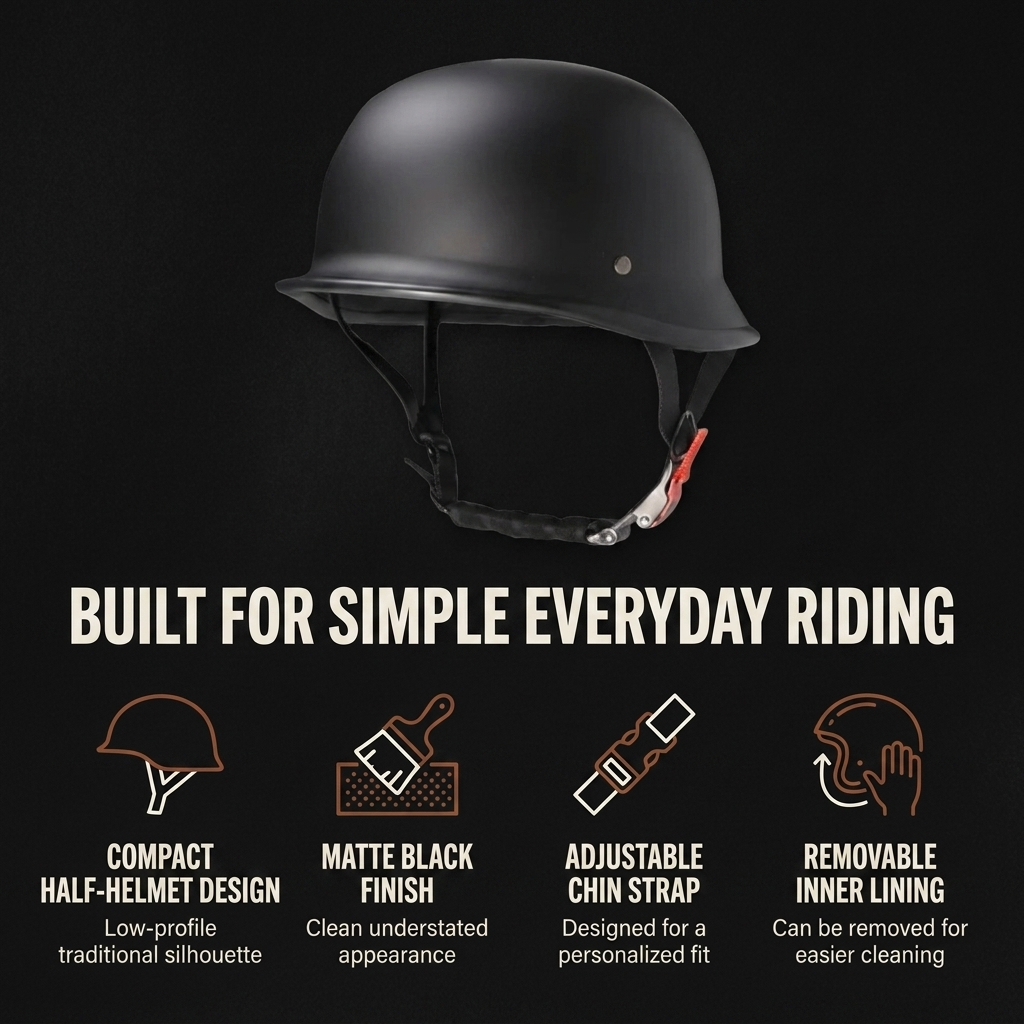 Motorhelm Halve – Vintage Design &amp; Ventilatie met Veiligheidsbril Vestragear