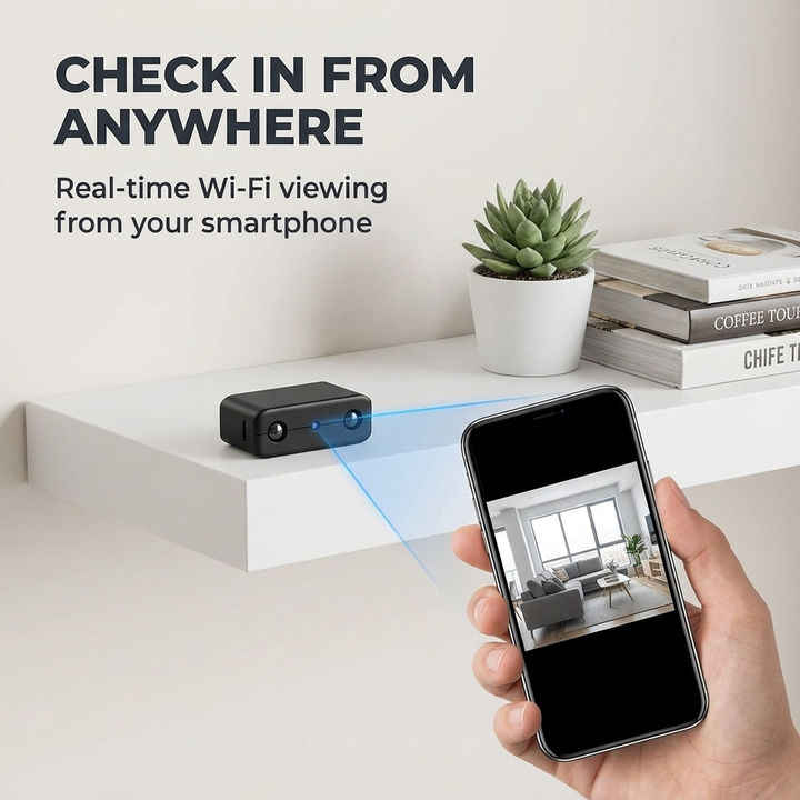 Micro HD camera – Compacte WiFi beveiligingscamera met nachtzicht &amp; audio VestraGear