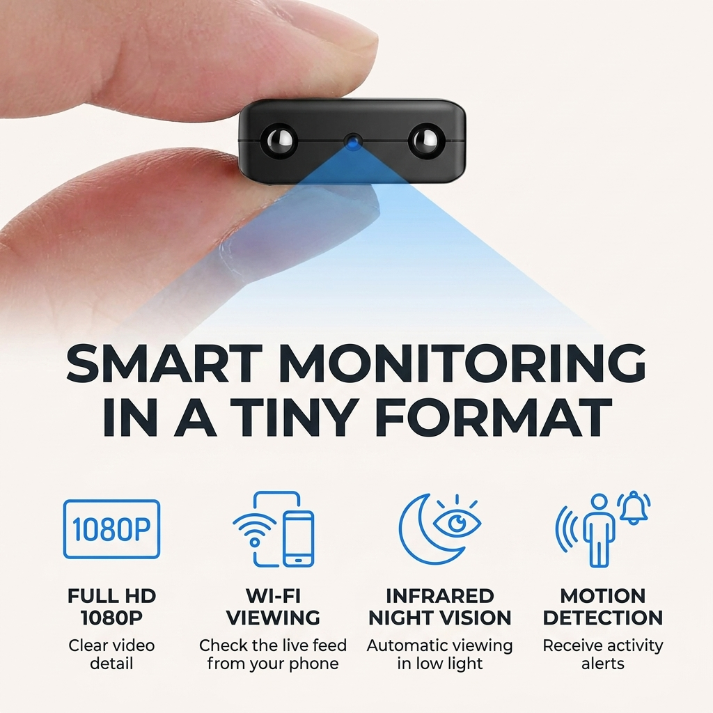Micro HD camera – Compacte WiFi beveiligingscamera met nachtzicht &amp; audio VestraGear