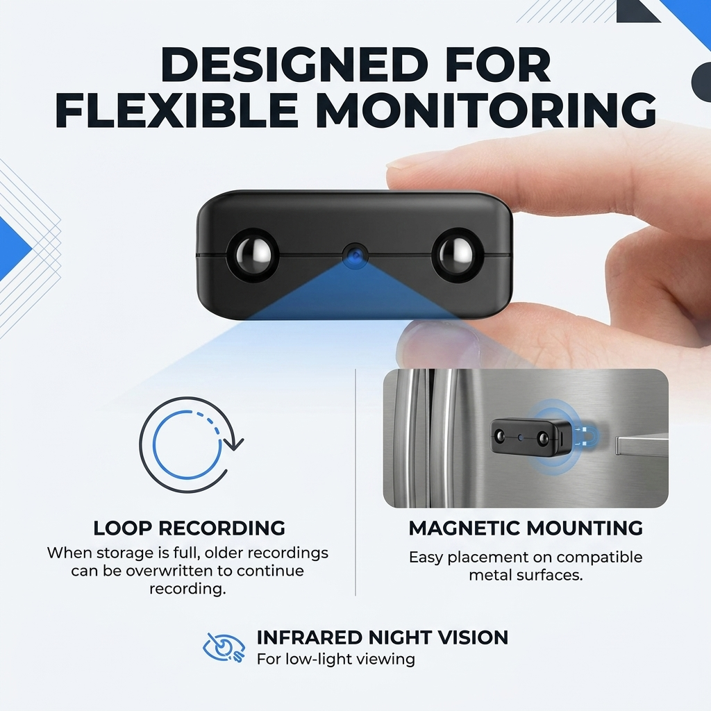 Micro HD camera – Compacte WiFi beveiligingscamera met nachtzicht &amp; audio VestraGear