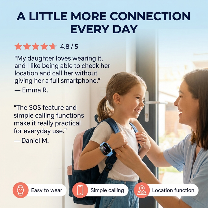 GPS Smartwatch voor Kinderen – Videobellen, SOS &amp; Waterdicht IP67 Vestragear