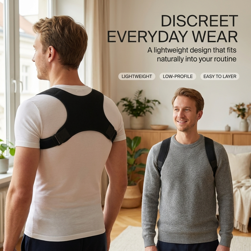 Verstelbare Houdingscorrector – Ergonomische Ondersteuning &amp; Comfortabele Pasvorm Vestragear