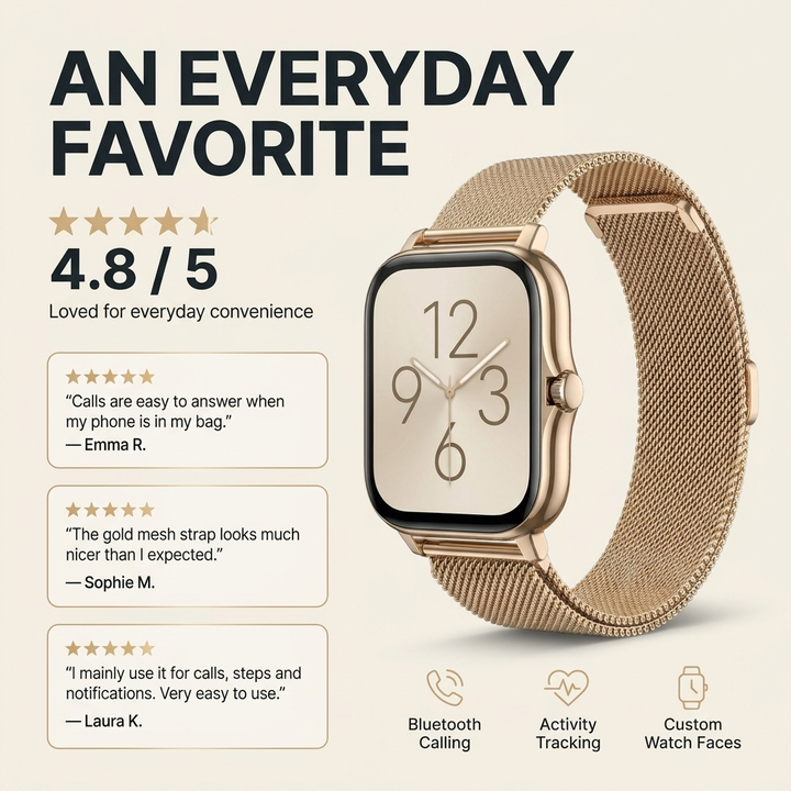 Smartwatch met bluetooth-bellen – touchscreen en activiteitsmeting VestraGear