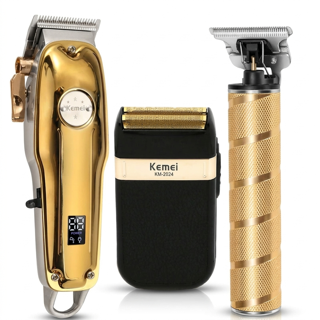 Tondeuse Set Heren 3-delig – Draadloze Haartrimmer, Baardtrimmer &amp; Foil Shaver VestraGear