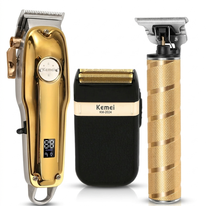 Tondeuse Set Heren 3-delig – Draadloze Haartrimmer, Baardtrimmer &amp; Foil Shaver VestraGear