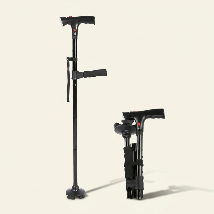 Eldrix Wandelstok – Ergonomische wandelstok van lichtgewicht metaal met antislip handvat VestraGear