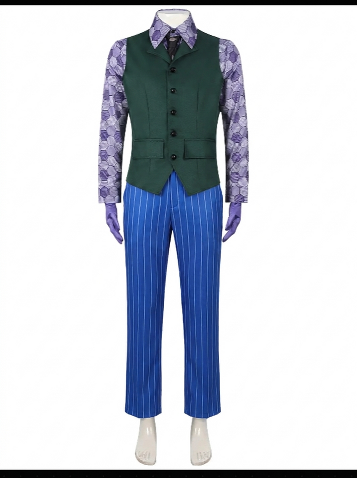 JesterWear – Clown Kostuum Volwassenen – Complete Set met Jas, Vest &amp; Stropdas VestraGear