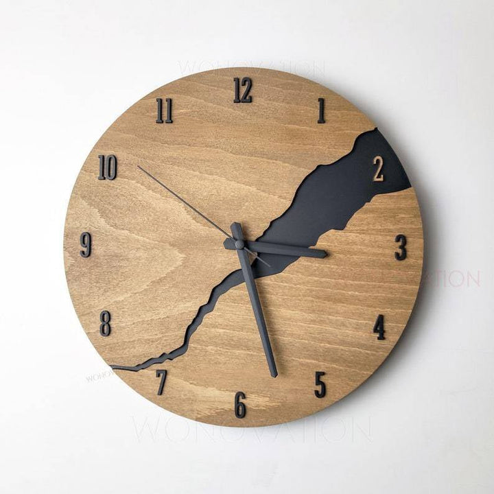 WoodAura – Reloj de Pared de Madera Diseño Minimalista – Decoración Moderna para el Hogar