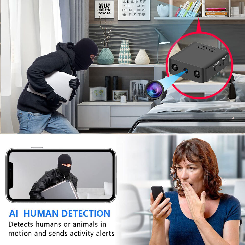 Micro telecamera HD – Telecamera di sicurezza WiFi compatta con visione notturna e audio
