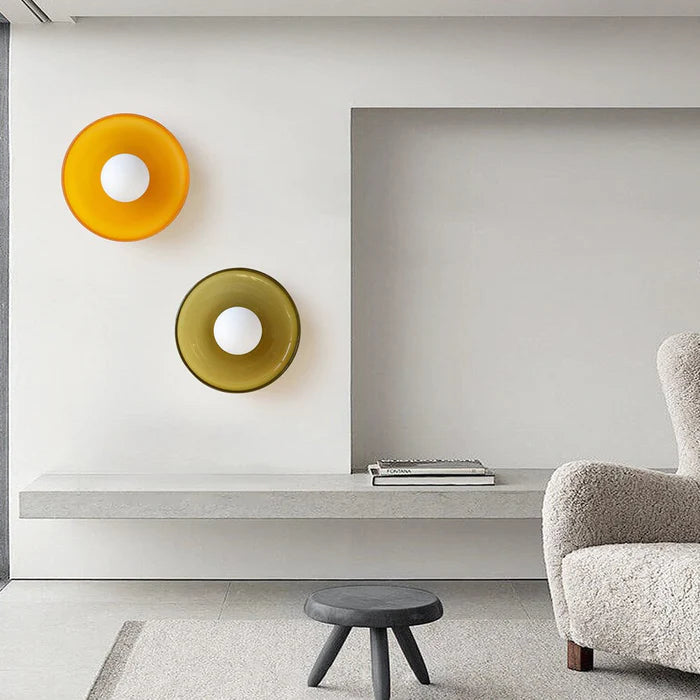 Culina Plafondlamp – Moderno design rotondo in vetro con montaggio a filo compatto e attacco G9