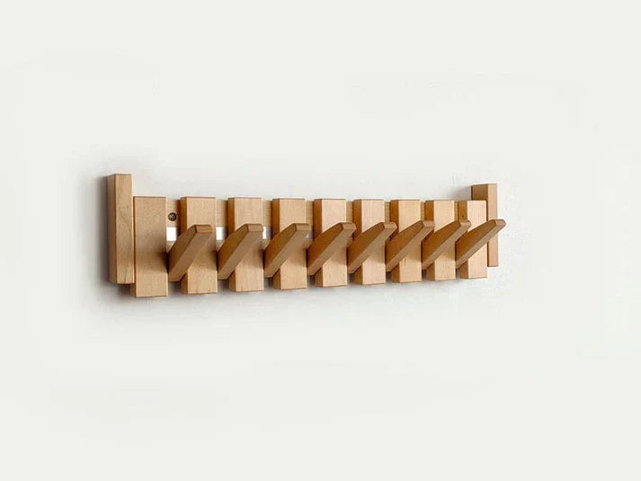 Wandkapstok met magnetische haken – Houten design, ruimtebesparend &amp; stijlvol