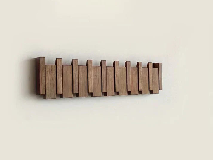 Wandkapstok met magnetische haken – Houten design, ruimtebesparend &amp; stijlvol
