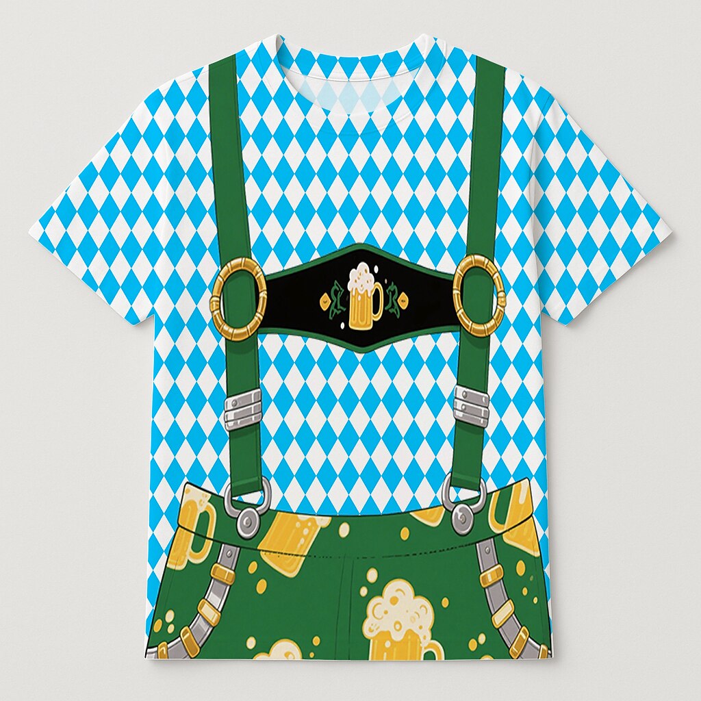 BierBuam – Samarreta d'home amb estampat de Lederhosen – El teu look fresc d'Oktoberfest