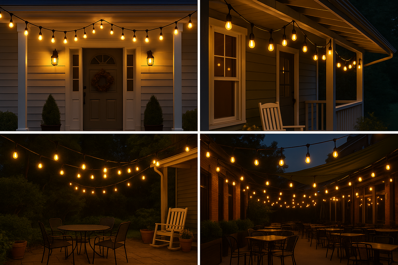 Festelio Tuinverlichting – 48FT Lichtslinger met 15 LED-Lampen & Warme 2700K Gloed