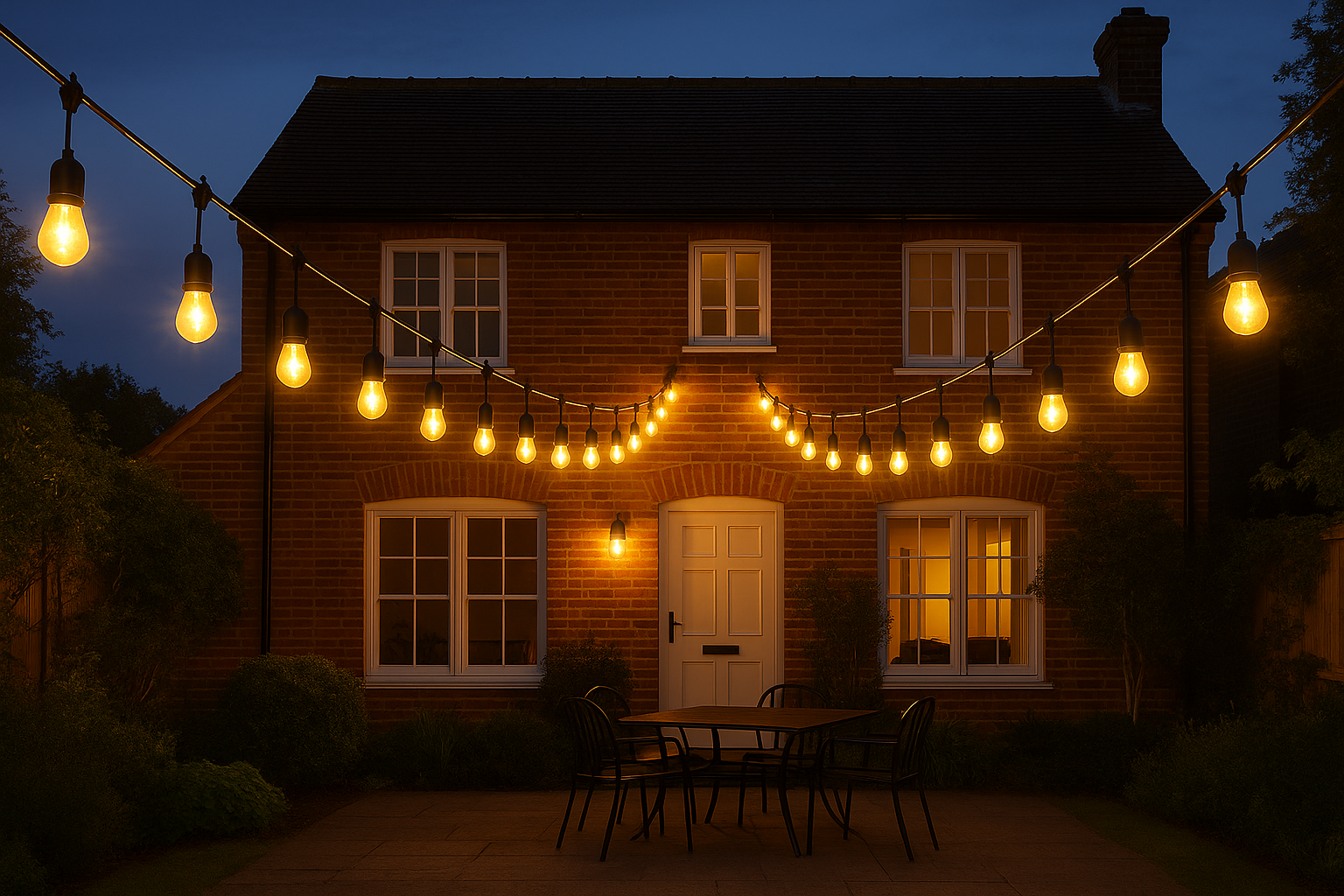 Festelio Tuinverlichting – 48FT Lichtslinger met 15 LED-Lampen & Warme 2700K Gloed