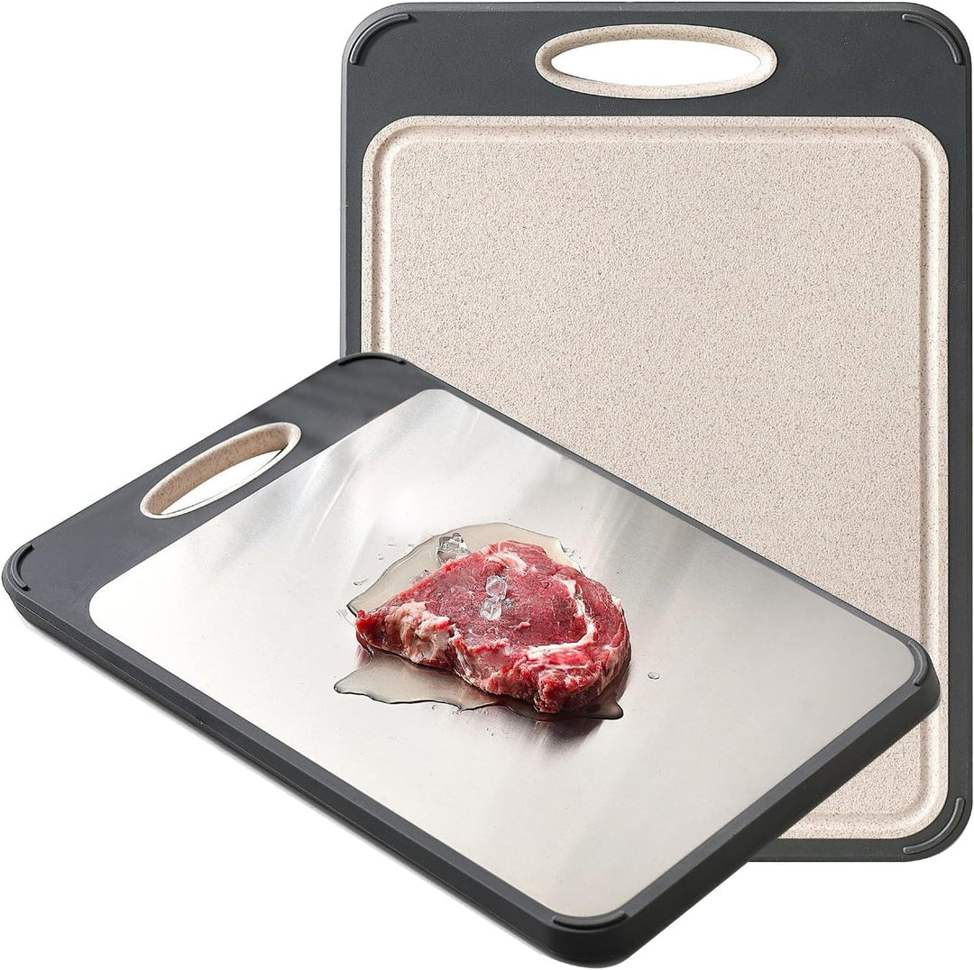 Culinor Tabla de cortar – Tabla de cortar de acero inoxidable con diseño higiénico y resistente al calor