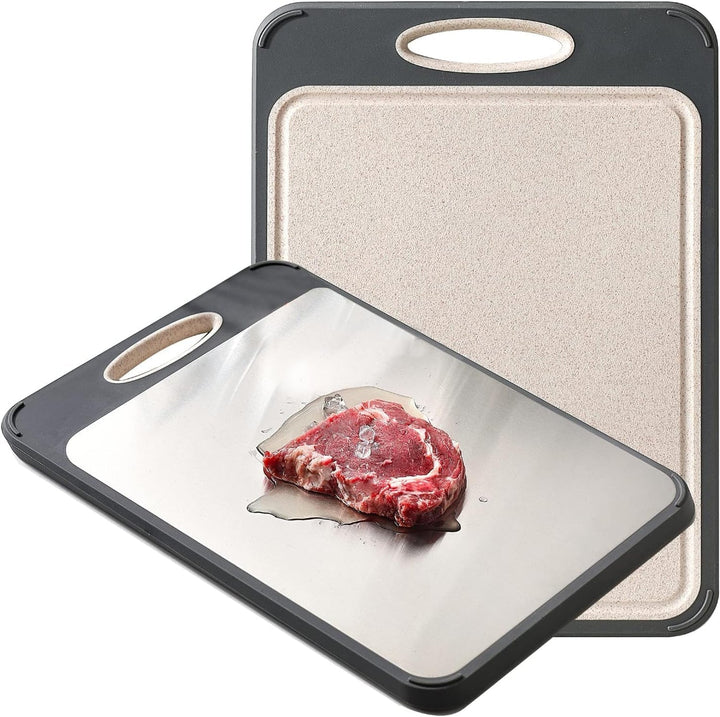 Culinor Tabla de cortar – Tabla de cortar de acero inoxidable con diseño higiénico y resistente al calor