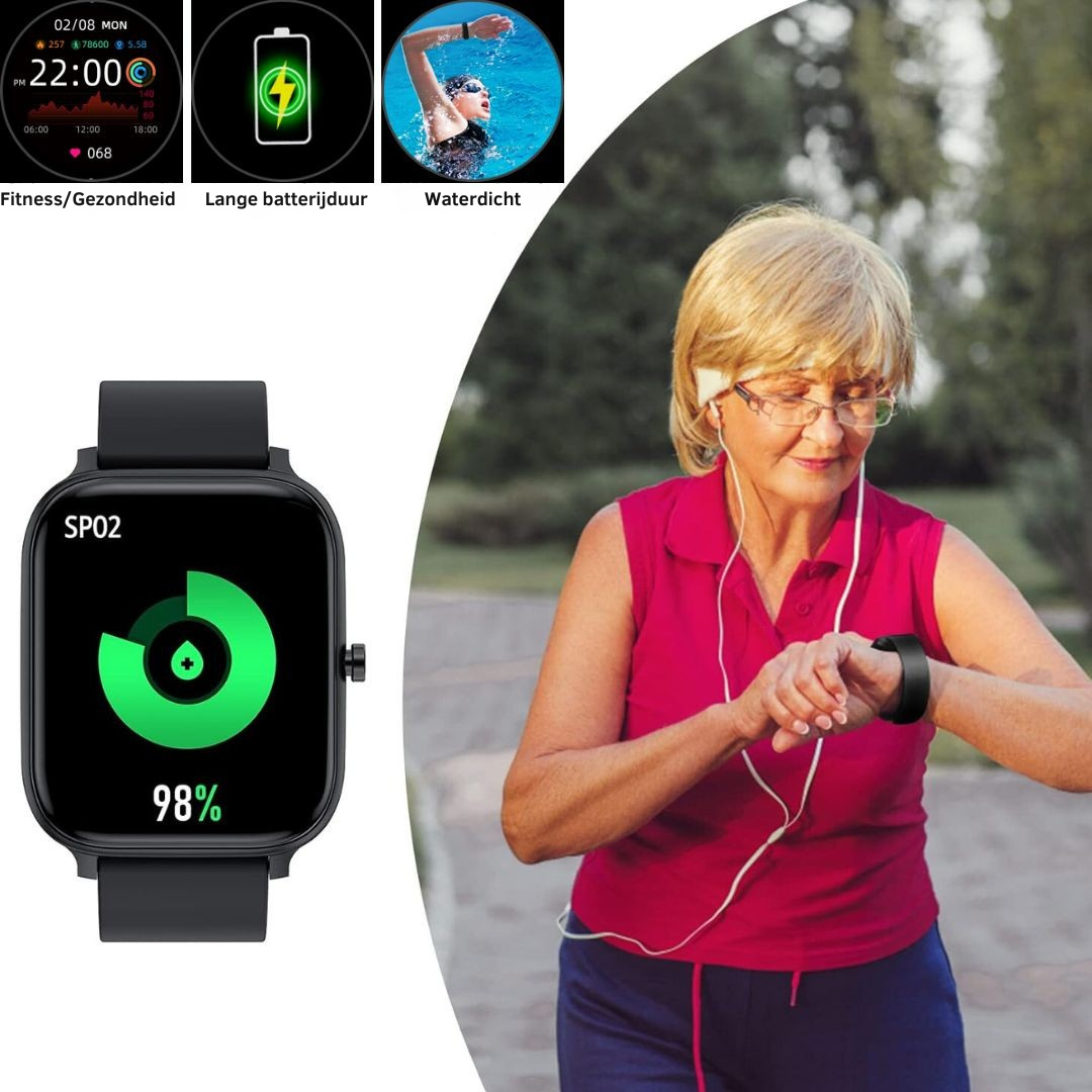 PulseMate Smartwatch – Funzioni di salute & Impermeabile IP68