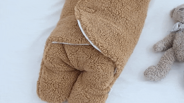 Nuvora – Baby wikkeldoek ademend katoen met klittenband – veilig slapen